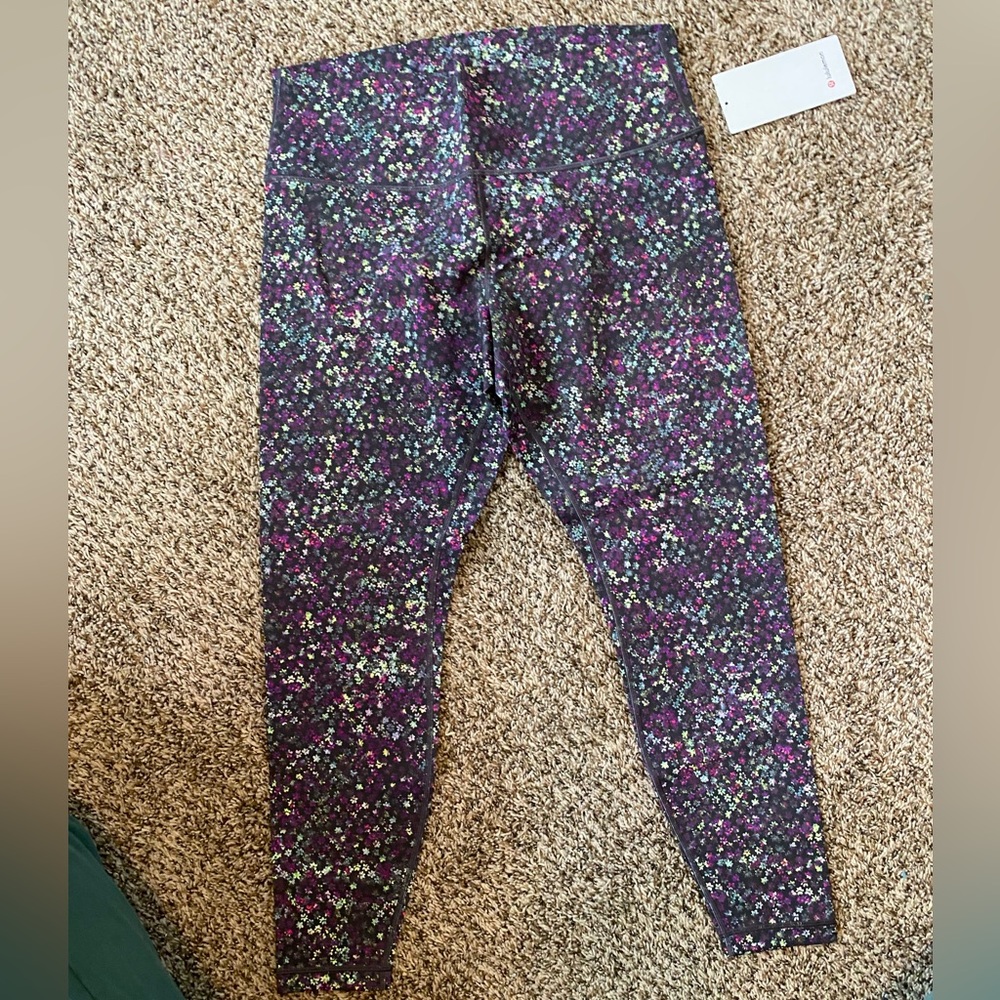 NWT Lululemon Wunder Under HR Tight 28”(Floral Multi 16)